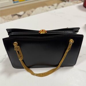 Sacha London Black Bag with Gold Chain